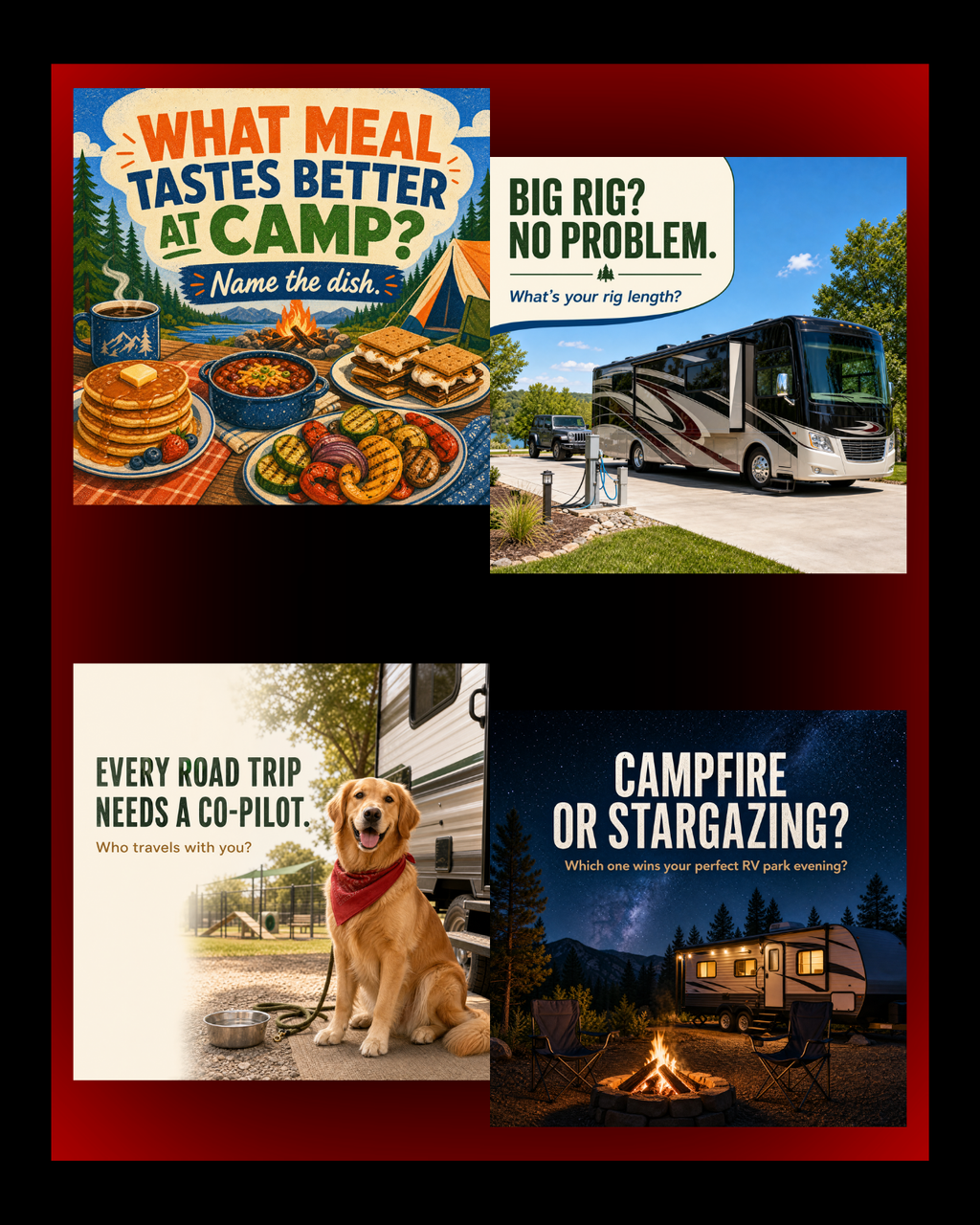40 Posts - RV & Campground Social Media Engagement Graphics Pack (1920x1920px) 20b