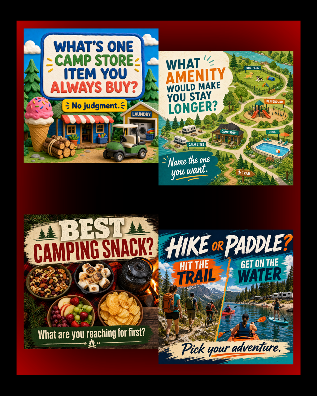 40 Posts - RV & Campground Social Media Engagement Graphics Pack (1920x1920px) 20c