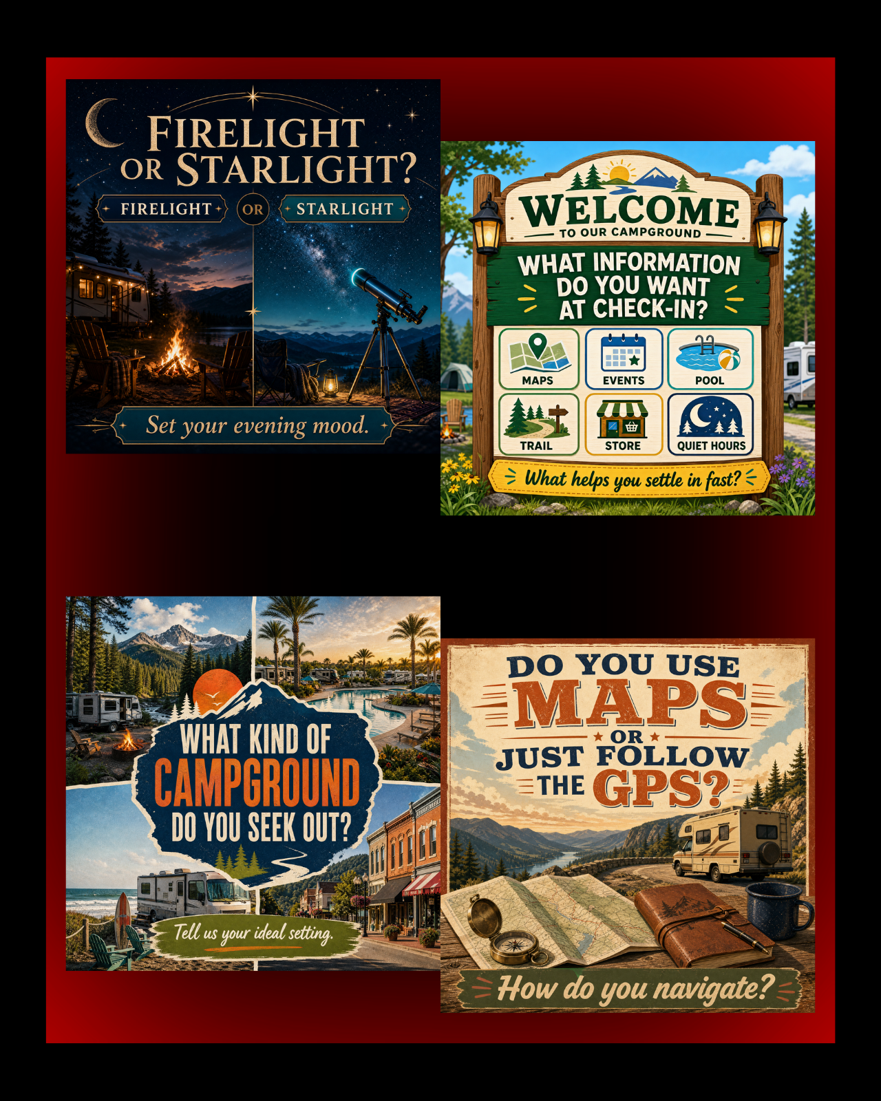 40 Posts - RV & Campground Social Media Engagement Graphics Pack (1920x1920px) 20b