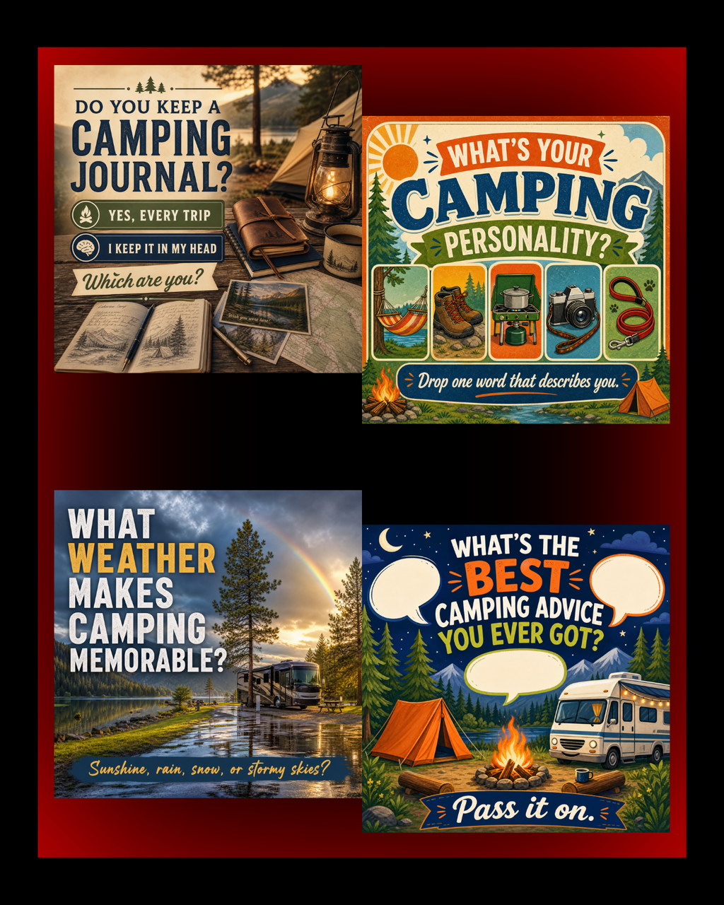 40 Posts - RV & Campground Social Media Engagement Graphics Pack (1920x1920px) 20c