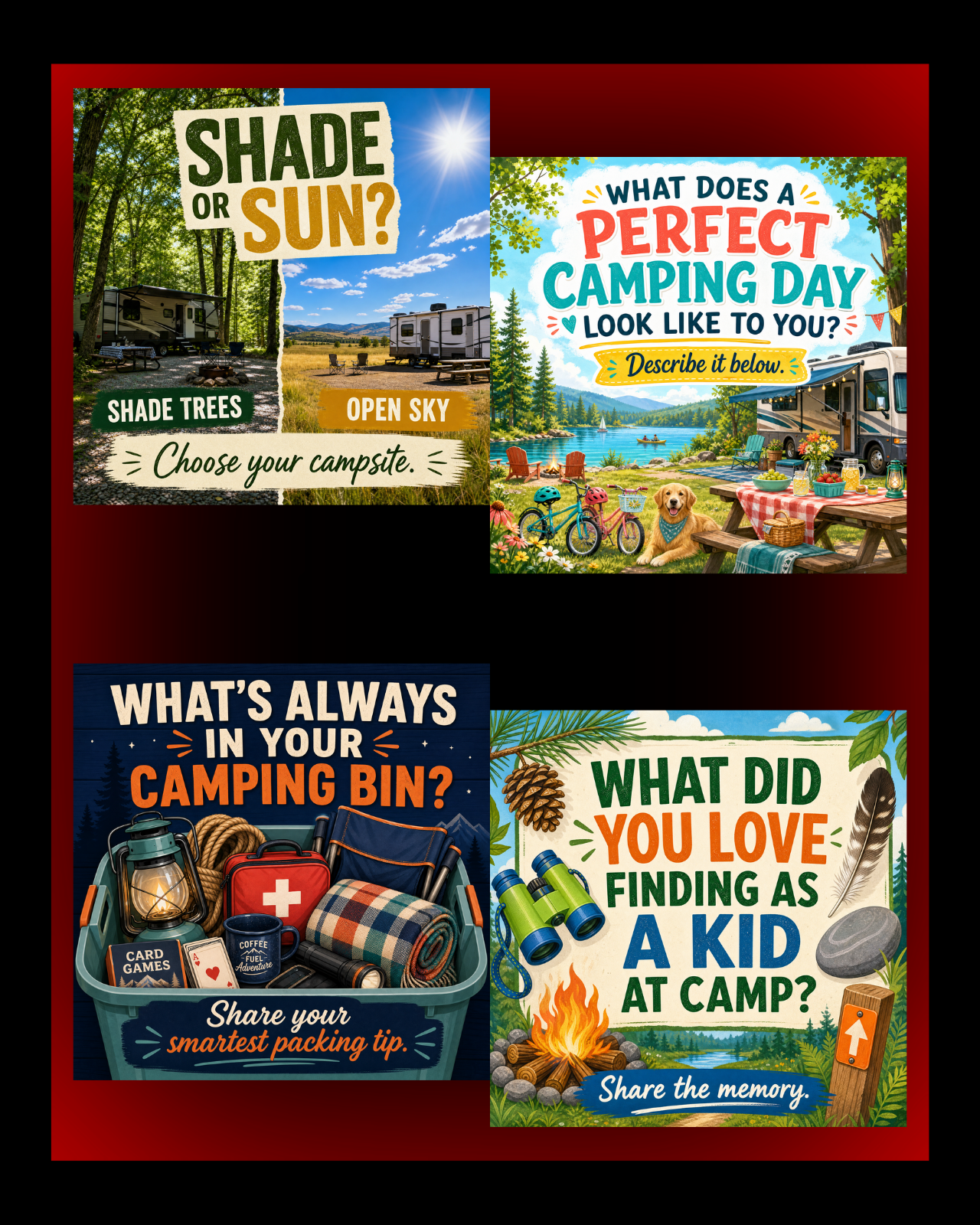 40 Posts - RV & Campground Social Media Engagement Graphics Pack (1920x1920px) 20b