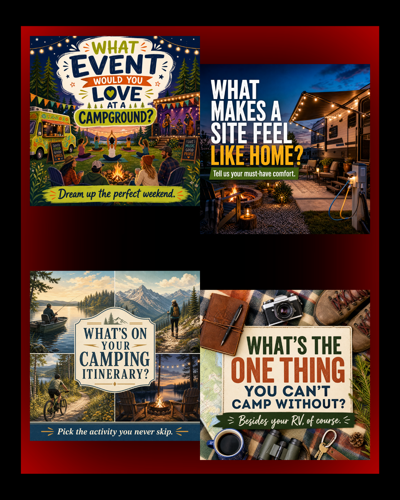 40 Posts - RV & Campground Social Media Engagement Graphics Pack (1920x1920px) 20a