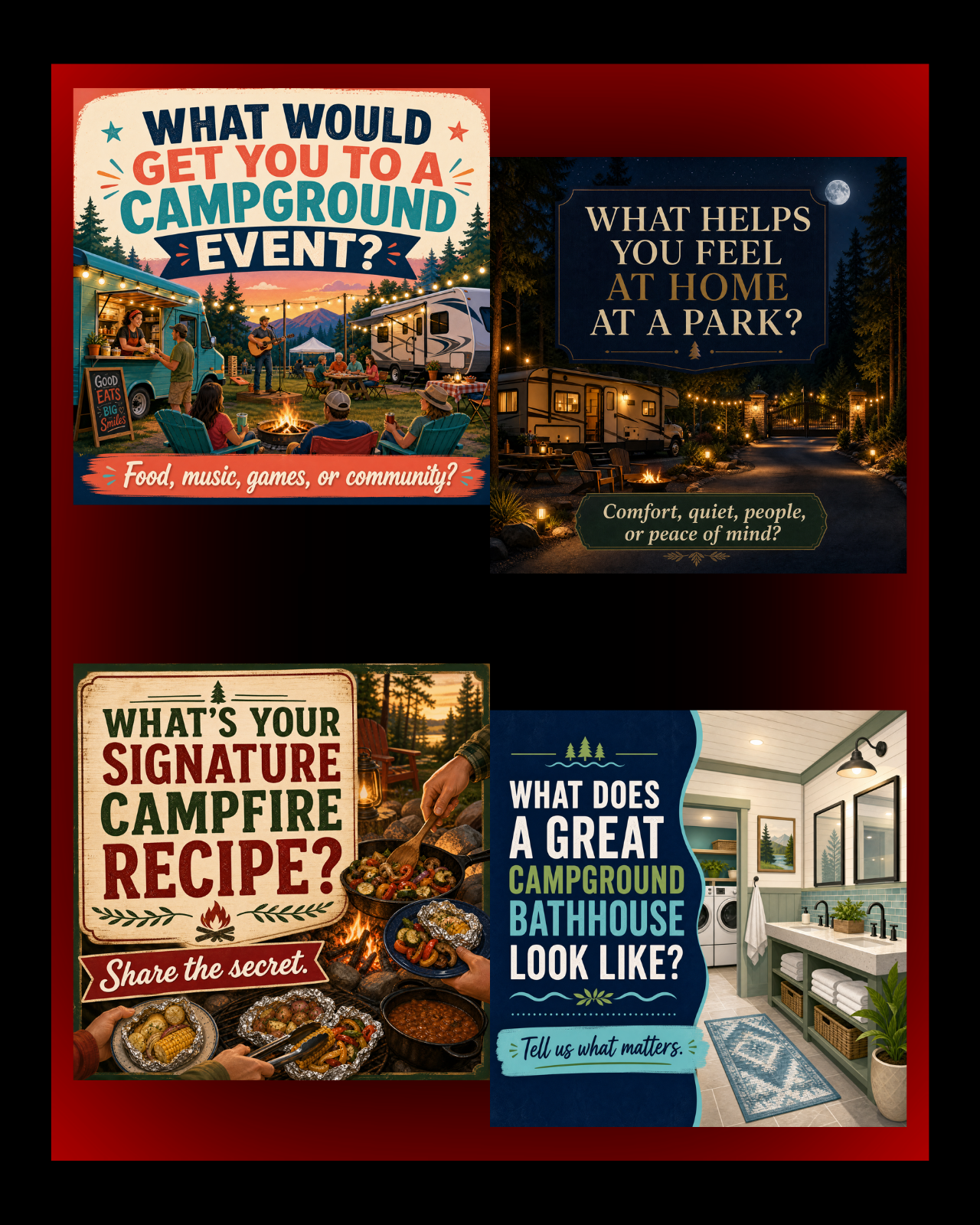40 Posts - RV & Campground Social Media Engagement Graphics Pack (1920x1920px) 20b