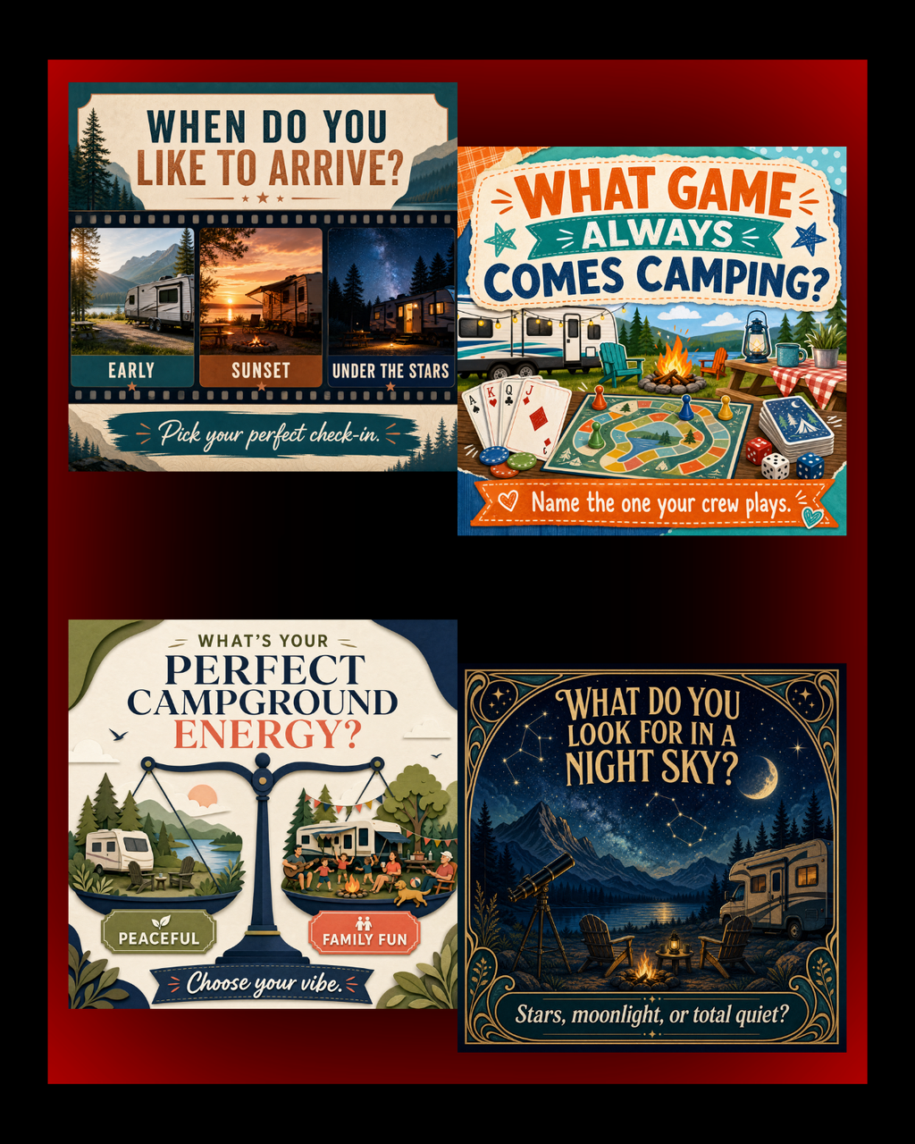 40 Posts - RV & Campground Social Media Engagement Graphics Pack (1920x1920px) 20a