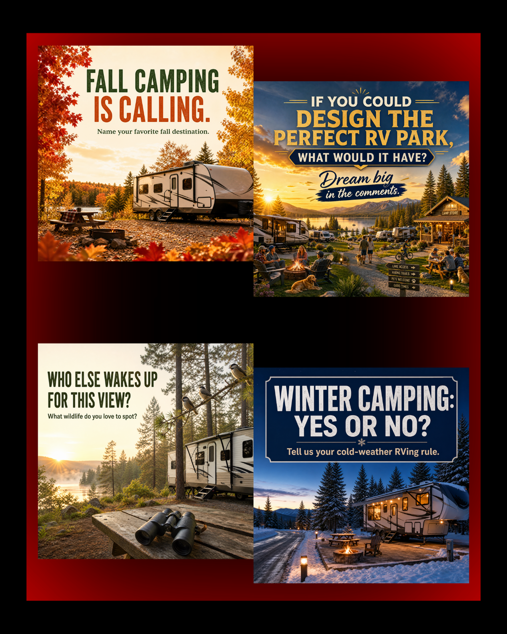 40 Posts - RV & Campground Social Media Engagement Graphics Pack (1920x1920px) 20b
