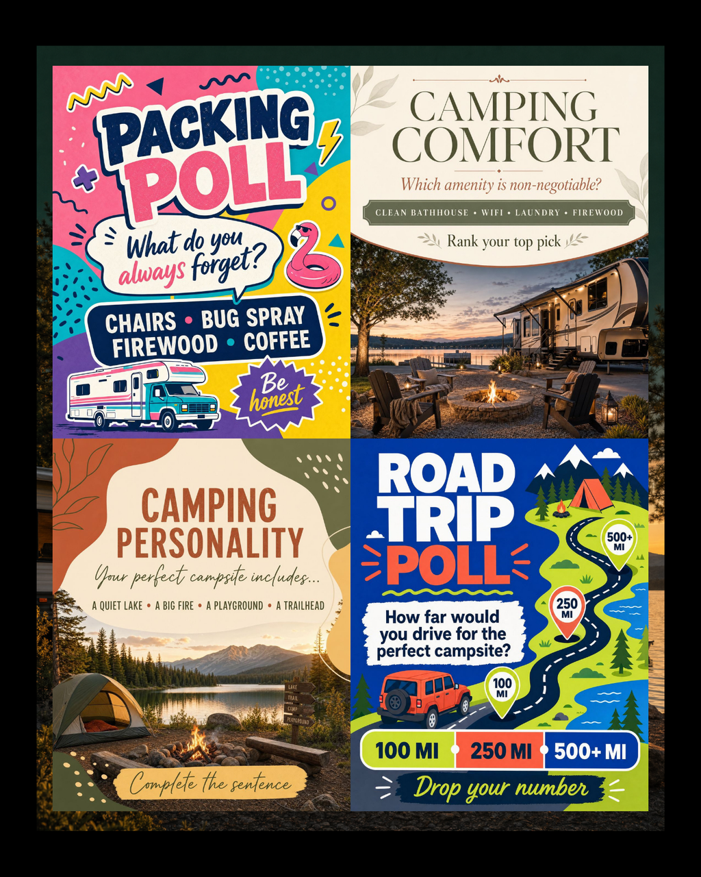 The Ultimate Mobile-First Engagement Pack: 30 Bold 4:5 Social Media Graphics for RV Parks & Campgrounds