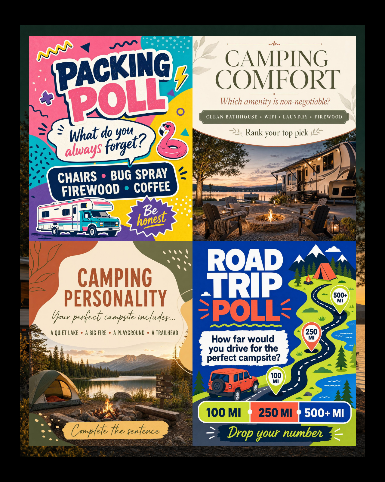 The Ultimate Mobile-First Engagement Pack: 30 Bold 4:5 Social Media Graphics for RV Parks & Campgrounds
