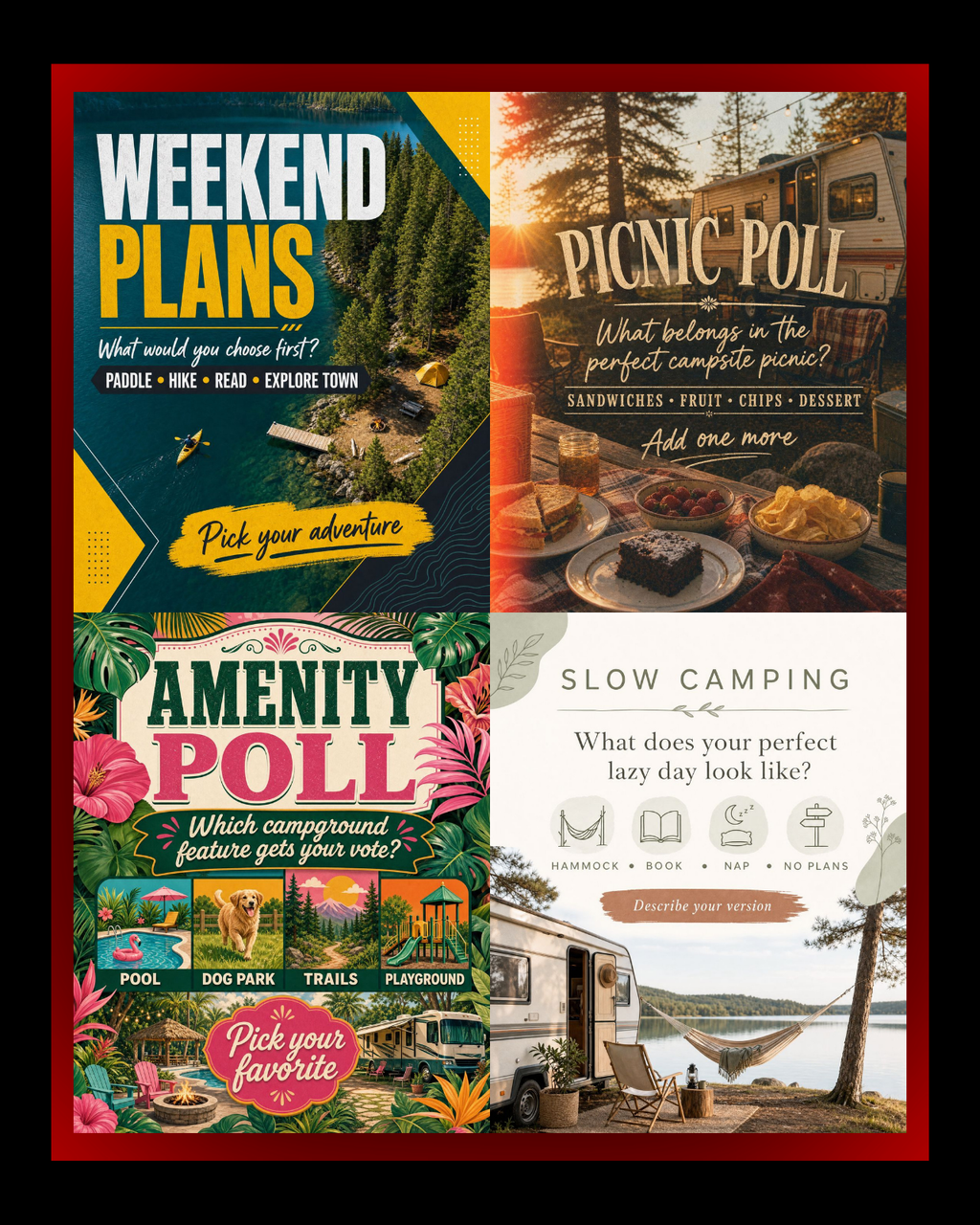 The Ultimate Mobile-First Engagement Pack: 30 Bold 4:5 Social Media Graphics for RV Parks & Campgrounds