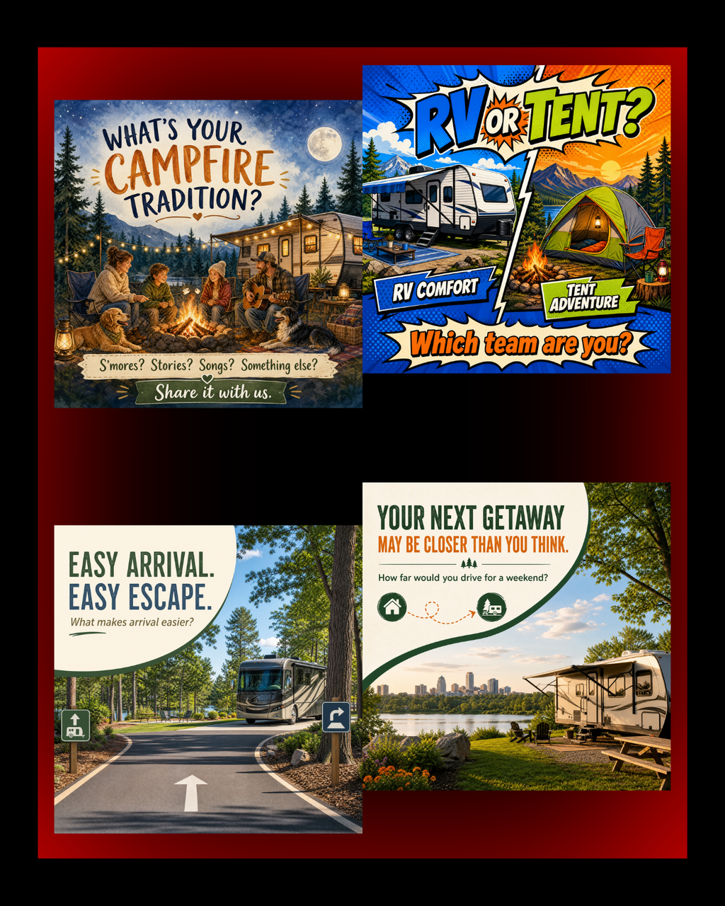 40 Posts - RV & Campground Social Media Engagement Graphics Pack (1920x1920px) 20c