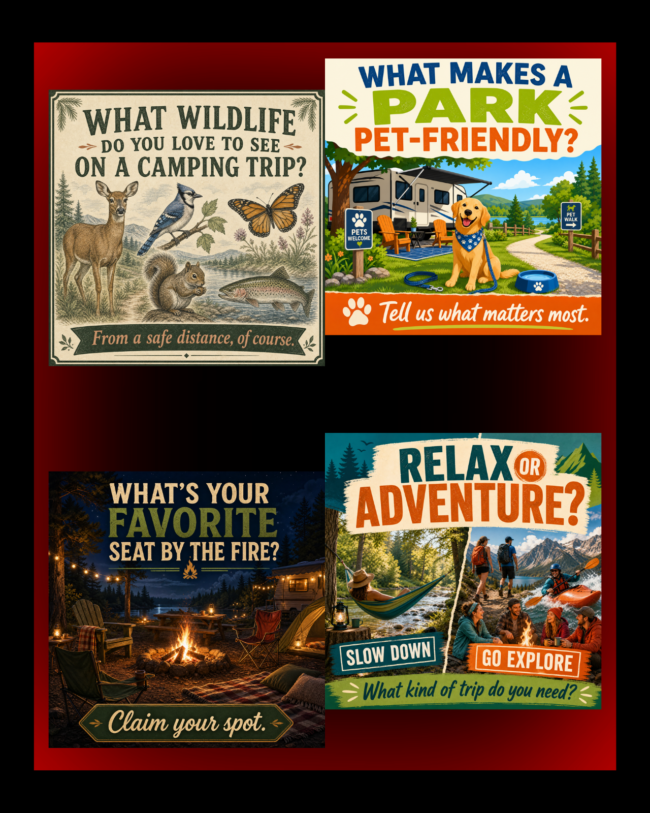 40 Posts - RV & Campground Social Media Engagement Graphics Pack (1920x1920px) 20a